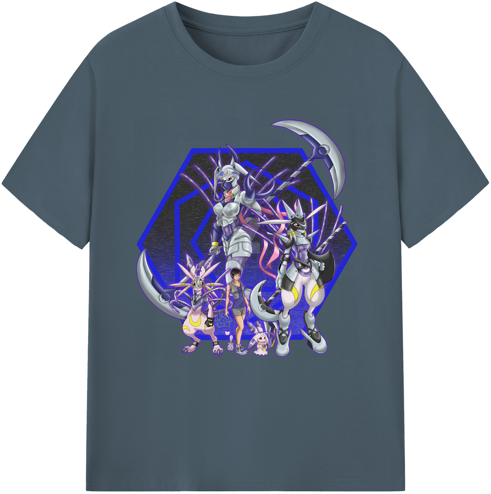 （画像用） Digimon デジタルモンスター/デジモン 綿100％半袖Tシャツ（フロントプリント）